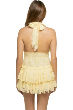 LoveShackFancy Sundresses-Janea Halter Mini Dress