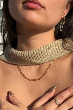 Ellie Vail Jewelry-Jayden Paper Clip Chain Necklace