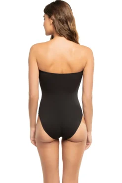 Jets Swimwear Australia High Leg|Plunge-Joali Tie Front Bandeau One Piece Swimsuit