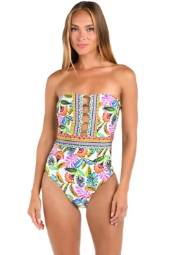 Sunshine 79 Bandeau|One Pieces-Jungle Jive Bandeau One Piece Swimsuit