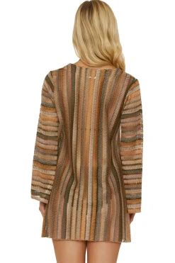 Isabella Rose Tunics-Lace-Up Crochet Tunic