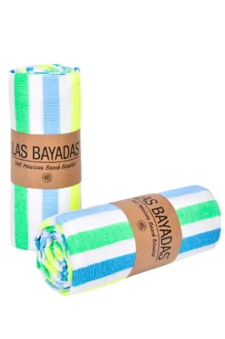 Las Bayadas Towels / Beach Blankets-Laguna Striped Beach Blanket
