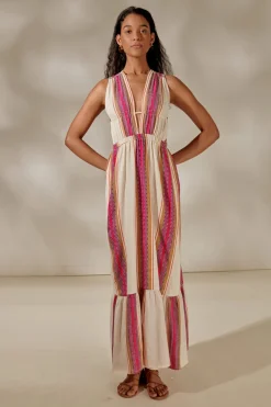 Lemlem Sundresses-Lelisa Plunge Maxi Dress