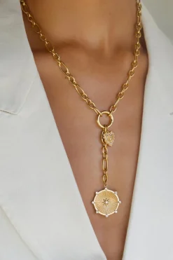 Ellie Vail Jewelry-Linden Toggle Medallion Necklace