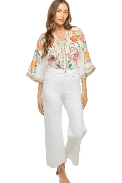 Farm Rio Matching Sets|Tops-Long Sleeve Floral Bodysuit