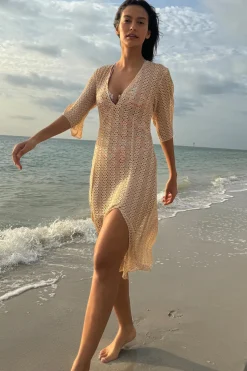 Becca by Rebecca Virtue Sundresses-Long Sleeve Maxi Cover Dress