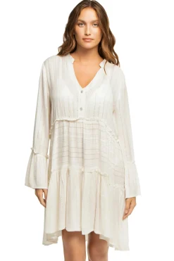 Dia Collections Sundresses-Long Sleeve Mini Dress
