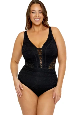 Becca Etc by Rebecca Virtue Plunge|One Pieces-Lucia Plunge One Piece Swimsuit