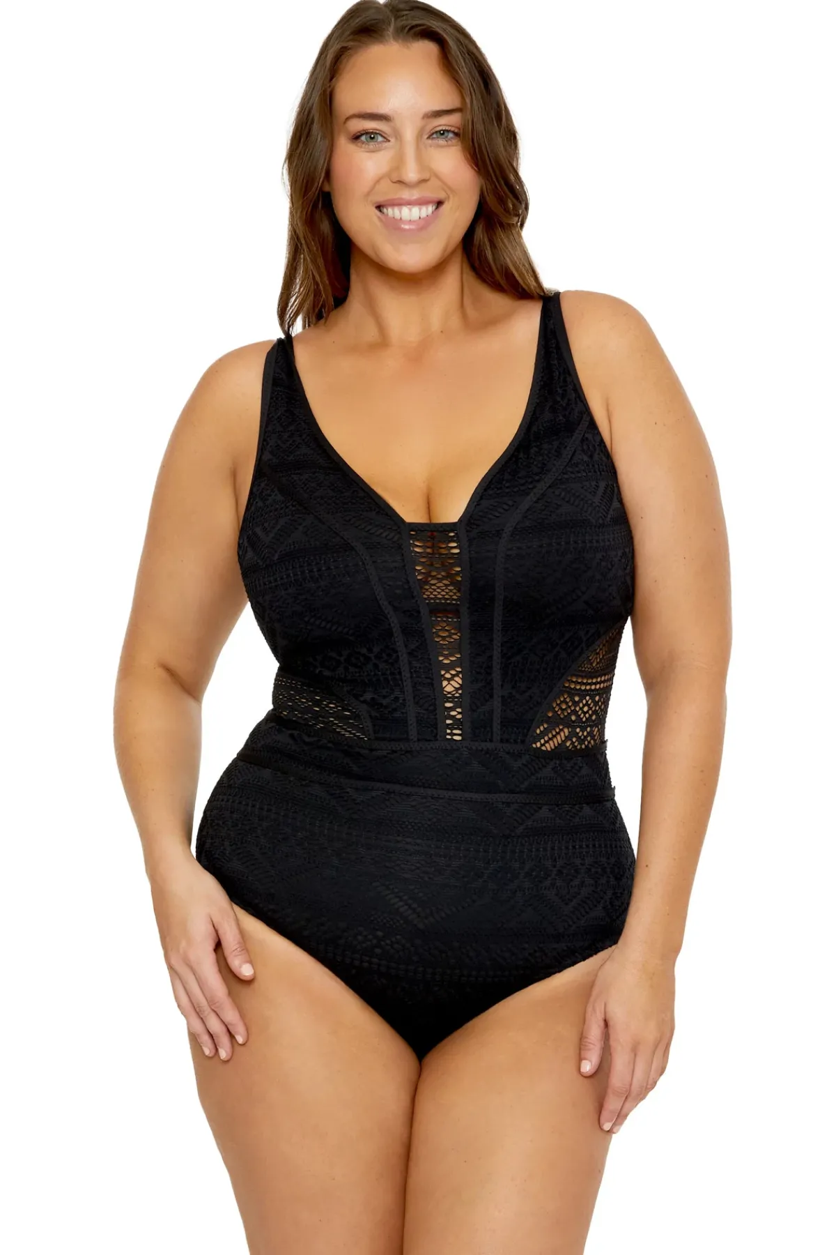 Becca Etc by Rebecca Virtue Plunge|One Pieces-Lucia Plunge One Piece Swimsuit