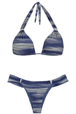 Vix Swimwear Triangle|Halter-Lurex Bia Sliding Halter Bikini Top