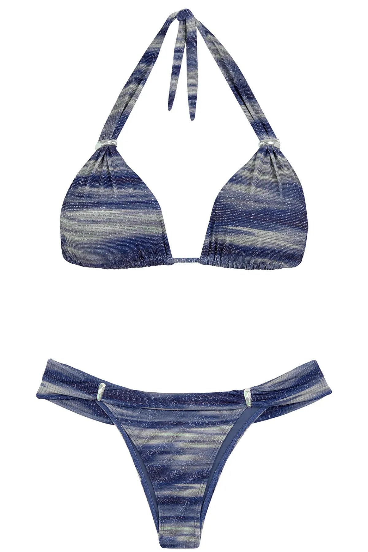 Vix Swimwear Triangle|Halter-Lurex Bia Sliding Halter Bikini Top