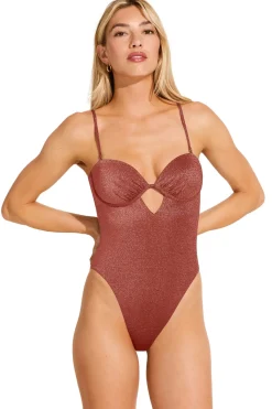 Vitamin A High Leg|Bandeau-Mabel Bandeau One Piece Swimsuit