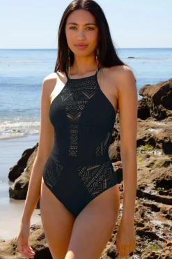 Becca by Rebecca Virtue High Neck|One Pieces-Makayla High Neck One Piece Swimsuit
