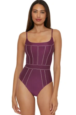 Becca by Rebecca Virtue High Leg|One Pieces-Makenna One Piece Swimsuit