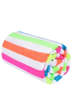 Las Bayadas Towels / Beach Blankets-Malibu Striped Beach Blanket
