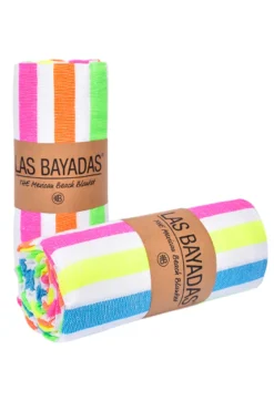 Las Bayadas Towels / Beach Blankets-Malibu Striped Beach Blanket