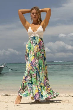 Miss June Sundresses-Mencia Crochet Maxi Dress
