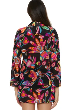 Trina Turk Shirt Dresses-Mesh Beach Shirt