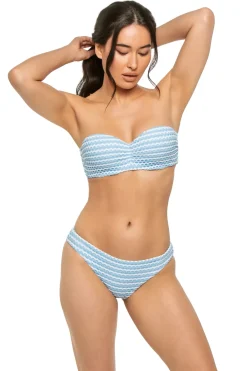Seafolly Halter|Bandeau-Mesh Effect Bandeau Bikini Top