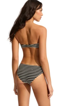 Seafolly Bandeau|Bikinis-Mesh Effect Bandeau Bikini Top