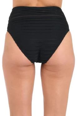 La Blanca High Leg|High Waist-Mesh High Waist Bikini Bottom