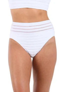 La Blanca High Leg|High Waist-Mesh High Waist Bikini Bottom