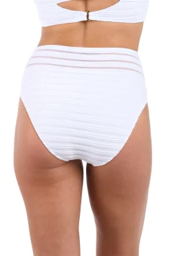 La Blanca High Leg|High Waist-Mesh High Waist Bikini Bottom