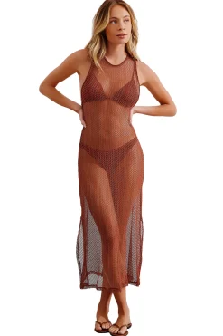 Vix Swimwear Sundresses-Mesh Midi Dress
