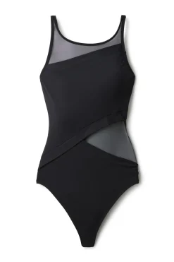 Bleu Rod Beattie High Neck|Tank-Mesh One Piece Swimsuit