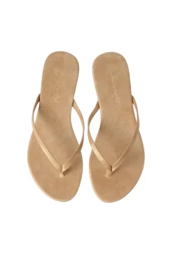 Summerful Footwear-Metallic Thong Flip Flops