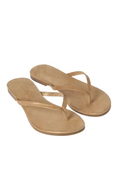 Summerful Footwear-Metallic Thong Flip Flops