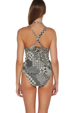 Sunsets High Neck|Tank-Mia High Neck X-Back Tankini Top