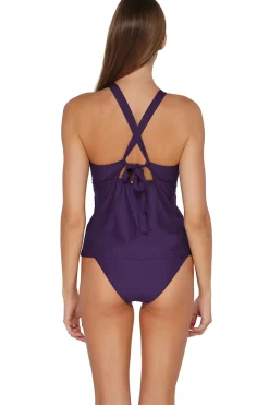 Sunsets High Neck|Tank-Mia High Neck X-Back Tankini Top