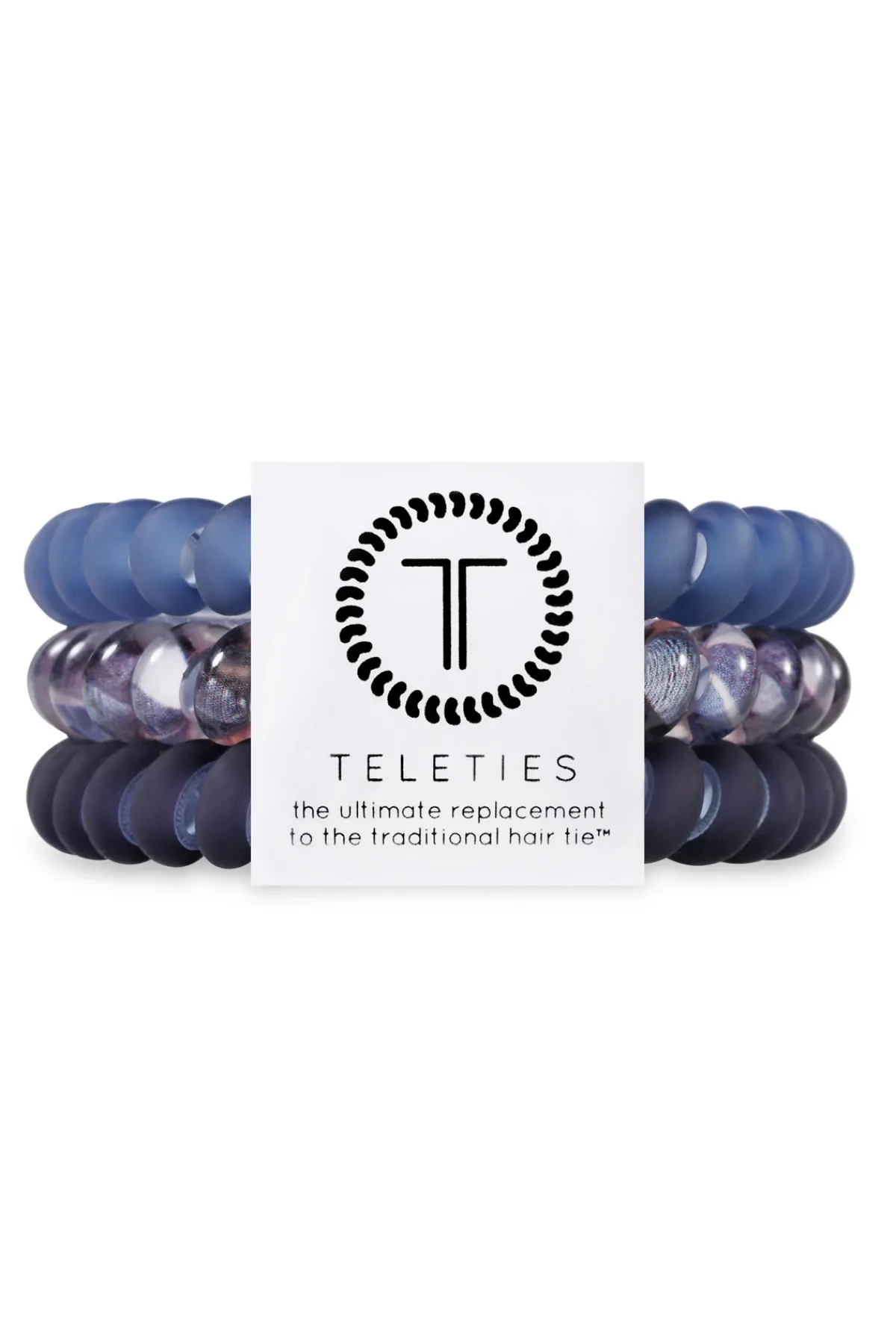 Teleties Hair Accessories-Midnight Rain 3-Pack Hair Ties