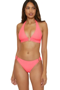 Becca by Rebecca Virtue Halter|Bikinis-Mira Banded Halter Bikini Top
