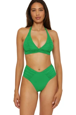 Becca by Rebecca Virtue Halter|Bikinis-Mira Shirred Halter Bikini Top