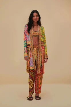 Farm Rio Bottoms-Mixed Scarves Pants