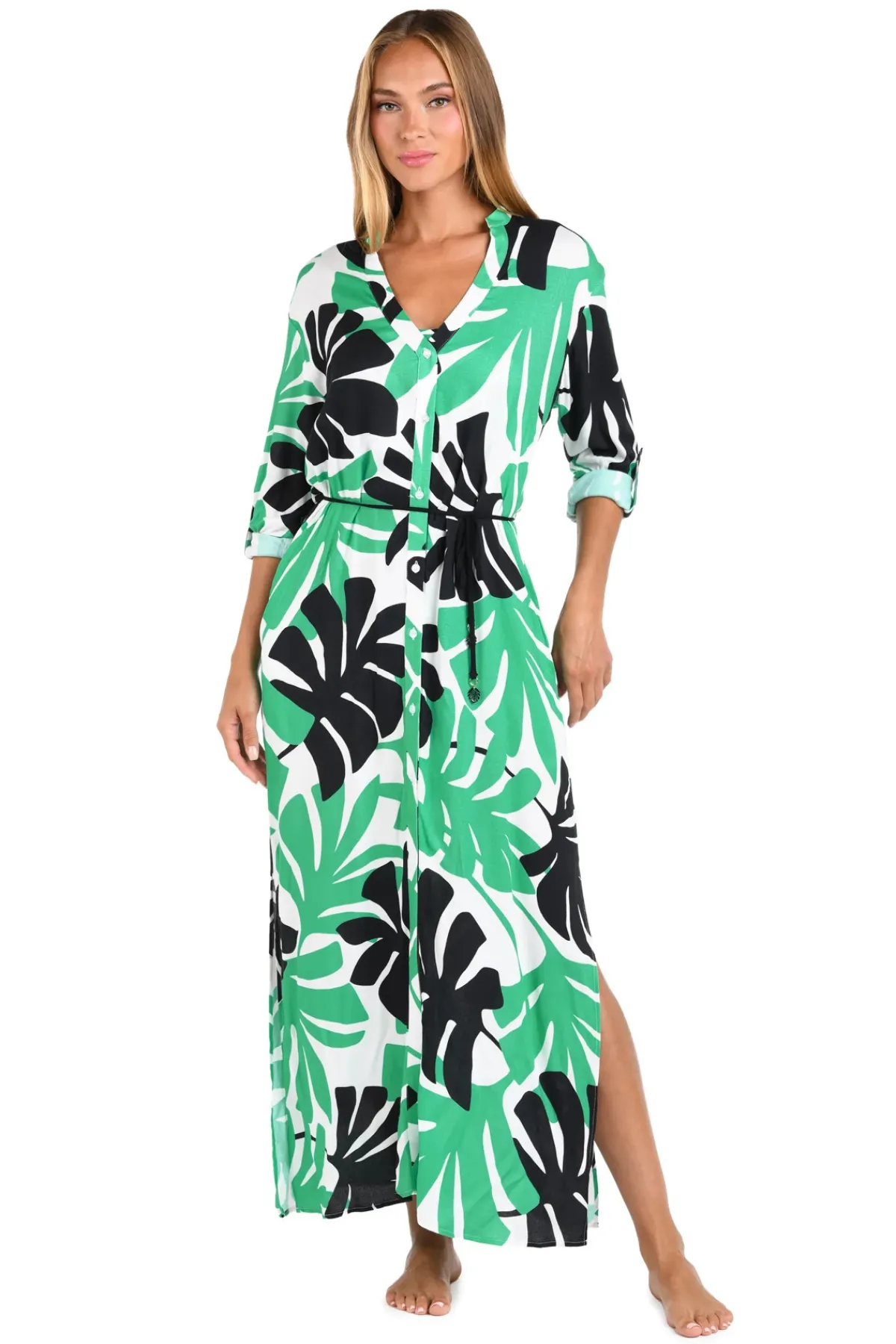Sunshine 79 Sundresses-Monstera Maxi Dress