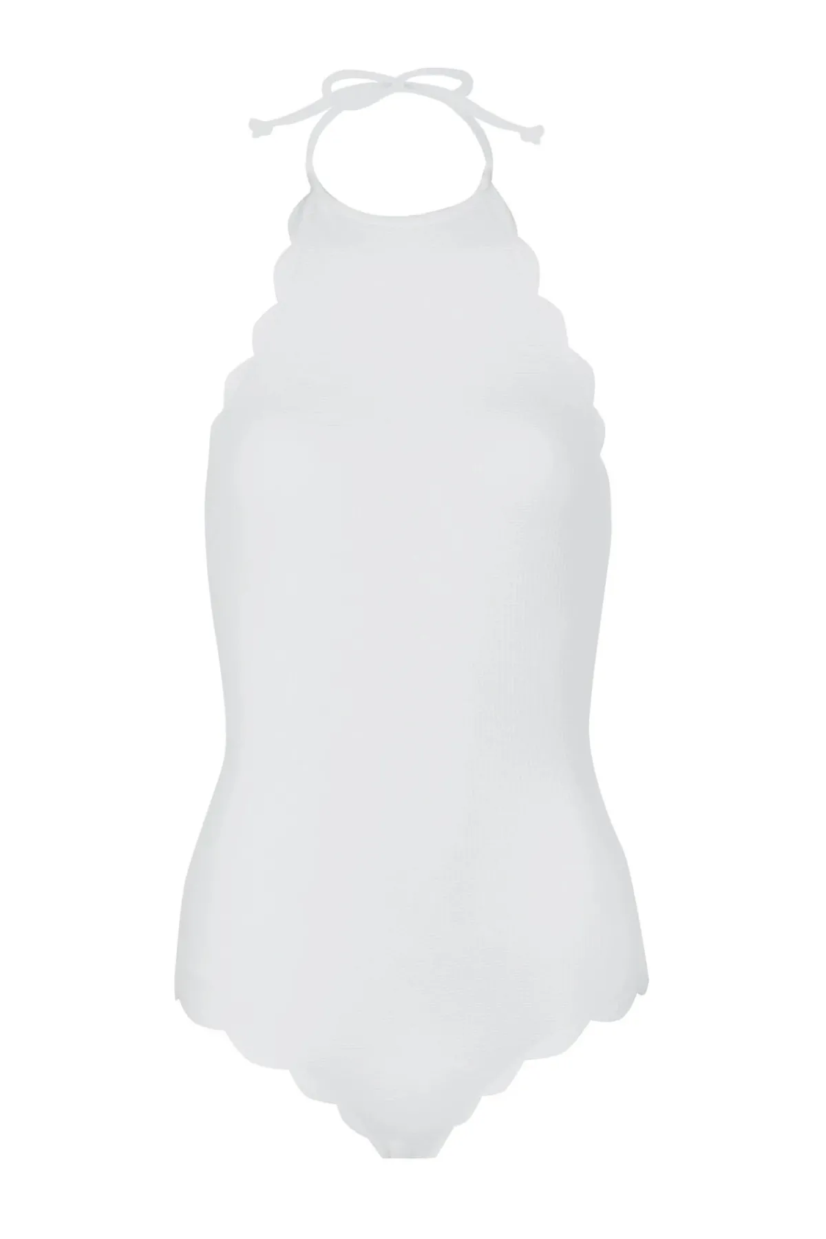 Marysia High Neck|Halter-Mott Scalloped High Neck One Piece Swimsuit