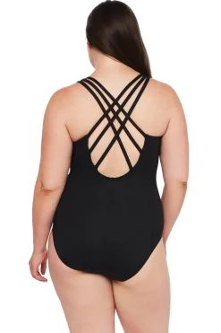 La Blanca One Pieces-Multi-Strap Cross-Back One Piece Swimsuit