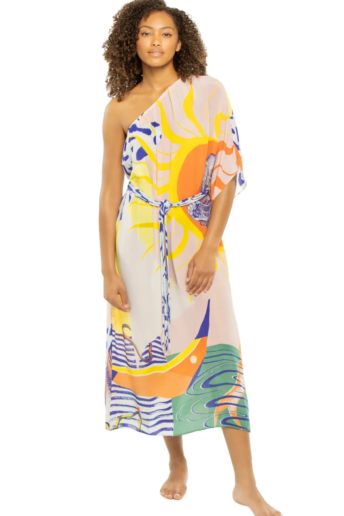 Carolina K Sundresses-Naviago Asymmetrical Maxi Dress