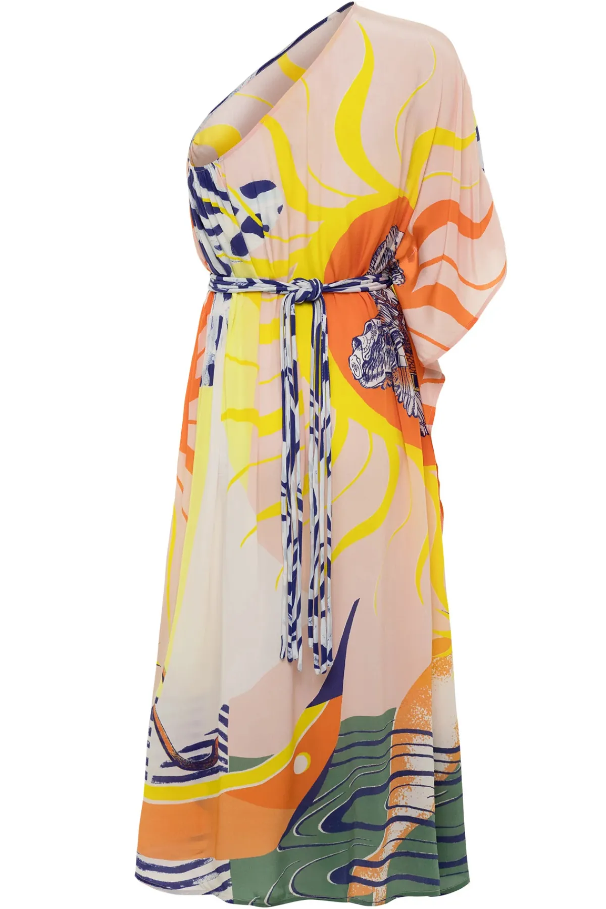 Carolina K Sundresses-Naviago Asymmetrical Maxi Dress