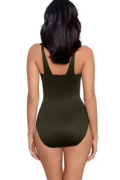 Miraclesuit Asymmetrical|One Pieces-Network Azura Mesh Underwire Asymmetrical One Piece Swimsuit