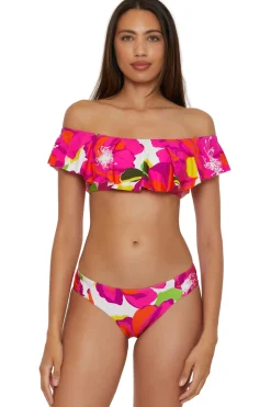 Trina Turk Bandeau|Bikinis-Off-The-Shoulder Ruffle Bandeau Bikini Top