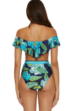 Trina Turk Bandeau|Bikinis-Off-The-Shoulder Ruffle Bandeau Bikini Top
