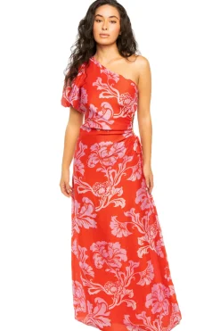 Kivari Sundresses-Asymmetrical Midi Dress