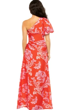 Kivari Sundresses-Asymmetrical Midi Dress