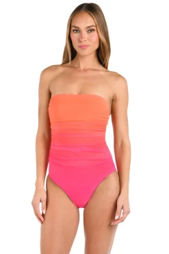Sunshine 79 Bandeau|One Pieces-Ombre Bandeau One Piece Swimsuit