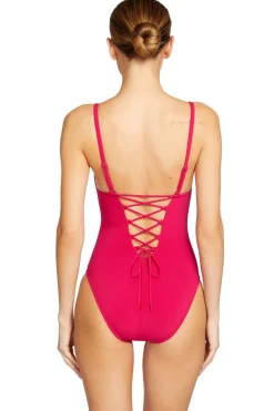 Robin Piccone High Leg|One Pieces-Over The Shoulder One Piece Swimsuit