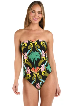 Sunshine 79 Bandeau|One Pieces-Palm Mirage Bandeau One Piece Swimsuit